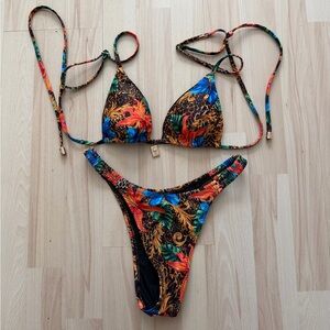 Kotomi Swim “Sinharaja” Print Bikini - Tamson Top and Billie Bottom - Size XS